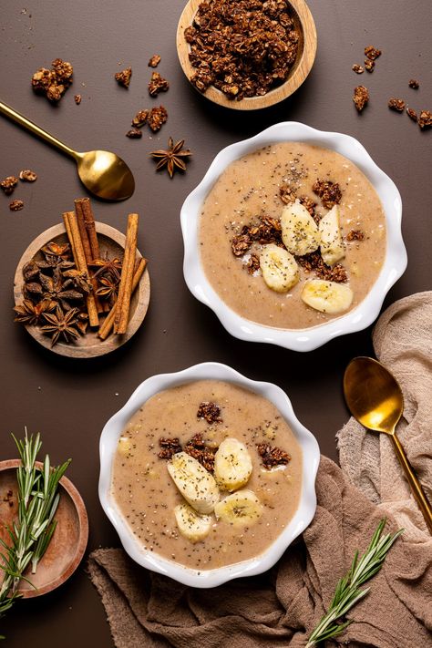 Banana Chai Oatmeal Porridge | Simple Healthy Recipes, Complex Flavors | Orchids + Sweet Tea Chai Oatmeal, Oatmeal Porridge, Simple Healthy Recipes, Chai Recipe, Porridge Recipes, Banana Walnut, Banana Breakfast, Inflammatory Diet, Chai Spice