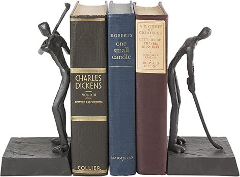 Library Bookshelves, Decorative Bookends, Desk Gifts, Golf Gifts For Men, Gifts For Golfers, Small Candles, Hole In One, Golf Gifts, Mens Birthday Gifts