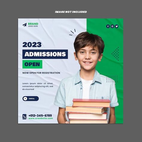 School admissions open social media post... | Premium Psd #Freepik #psd #back-school-post #school-advertisement School Post Design, Eid Wallpaper, School Advertising, Graphic Design Posters Layout, Admissions Poster, Education Poster Design, Social Web, School Admissions, Medical Design