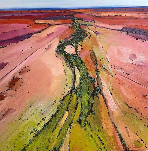 Abstract Australian Landscape Painting, Australian Abstract Landscape Art, Australian Landscape Art, Australian Landscape Painting, Polly Kimmorley, Outback Landscape, Australian Scenery, Australia Painting, Flinders Ranges