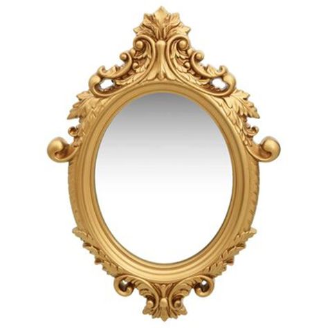 This beautifully designed wall mirror with an ornate frame creates a classic atmosphere in your bathroom, dressing room or bathroom. Finish: Gold Antique Mirror Bathroom, Bathroom Dressing Room, Baroque Mirror, Designed Wall, Full Length Mirror Wall, Gold Mirror Wall, Mirror Shapes, Oval Wall Mirror, Vintage Bathrooms