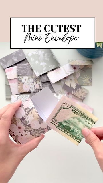 Design Money For Gift, Cash Gift Envelope Diy, Diy Budget Envelopes, How To Make Cash Stuffing Envelopes, How To Make 100 Envelope Challenge, Small Envelopes Diy Template, Diy Cash Stuffing Envelopes, Saving Envelopes Ideas, How To Pack Money As A Gift