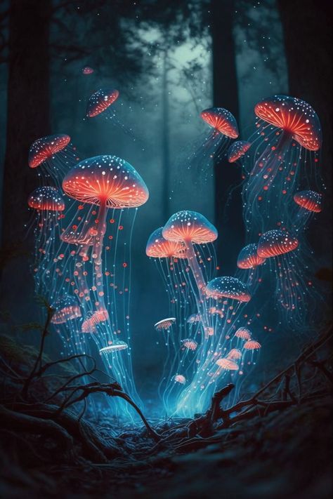 Iphone Wallpaper Jellyfish, Mysterious Wallpapers, Anemone Bouquet, Trippy Wall Art, Trippy Wall, Mushroom Pictures, Free Wallpaper Backgrounds, Jellyfish Art, Underwater Art