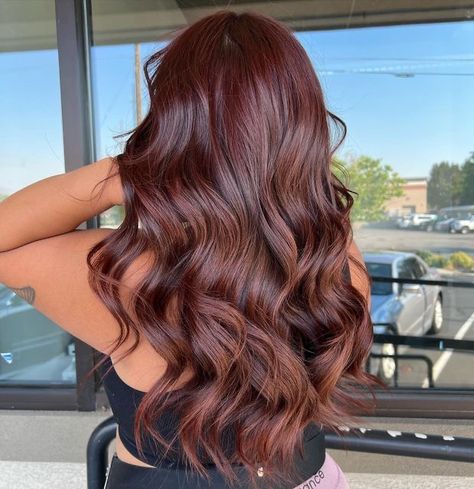 Chocolate Auburn Hair, Auburn Hair Color Ideas, Cherry Brown Hair, Deep Auburn Hair, Auburn Hair Color, Dark Auburn Hair, Hair Color Mahogany, Mahogany Hair, Rambut Brunette