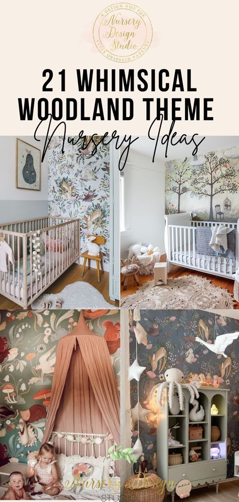 Forest Themed Nursery Girl, Woodland Childrens Bedroom, Girly Nursery Ideas Woodland, Woodland Theme Nursery Gender Neutral, Fairy Tail Nursery, Baby Forest Animals Theme Nursery, Enchanted Woodland Nursery, Enchanted Forest Toddler Room, Nursery Ideas Neutral Woodland