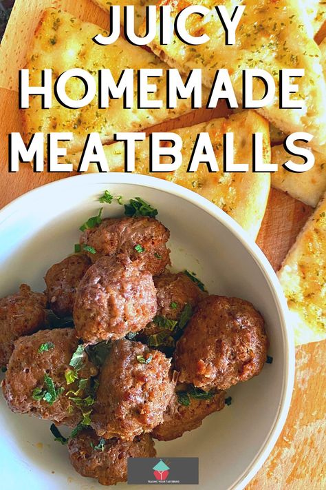 Moist Meatballs Recipe, Mash And Gravy, Basic Tomato Sauce Recipe, Easy Homemade Meatballs, Meatballs From Scratch, Moist Meatballs, Perfect Baked Chicken Breast, Homemade Meatballs Easy, Perfect Baked Chicken