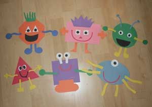 On the lesson plans for this week - shape monsters craft Kindergarten Numeracy, Monster Template, Shape Monster, Fall Prek, Preschool Shapes, Shape Activities, Monster Craft, Teaching Shapes, Monster Crafts