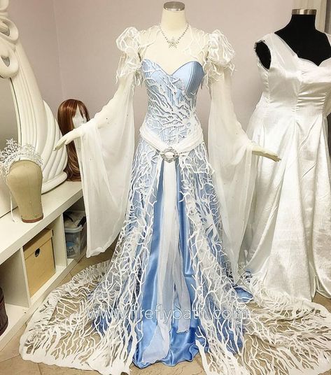 https://www.facebook.com/FireflyPath Firefly Path, Blue Gowns, Gaun Abad Pertengahan, Fantasy Dresses, Ice Princess, Queen Dress, Fantasy Gowns, Medieval Dress, Snow Queen