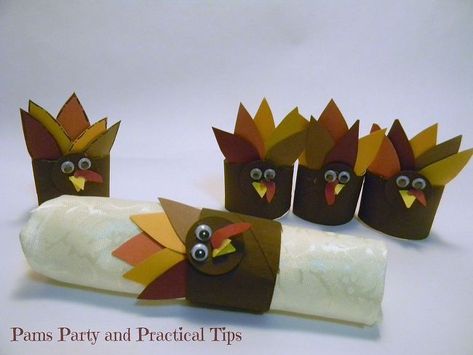 how to make thanksgiving turkey napkin rings, crafts, seasonal holiday decor, thanksgiving decorations Turkey Napkin Rings, Thanksgiving Dinner Table Decorations, Turkey Napkins, Thanksgiving Napkin Rings, Thanksgiving Crafts Diy, Napkin Rings Diy, Holiday Decor Thanksgiving, Thanksgiving Napkins, Turkey Crafts