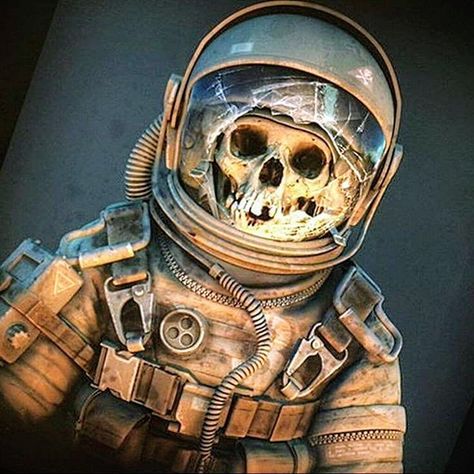 Zombie Astronaut, Astronaut Skull, Astronaut Tattoo, Skull Reference, Space Story, Astronaut Art, Major Tom, Dead Space, Creating Artwork