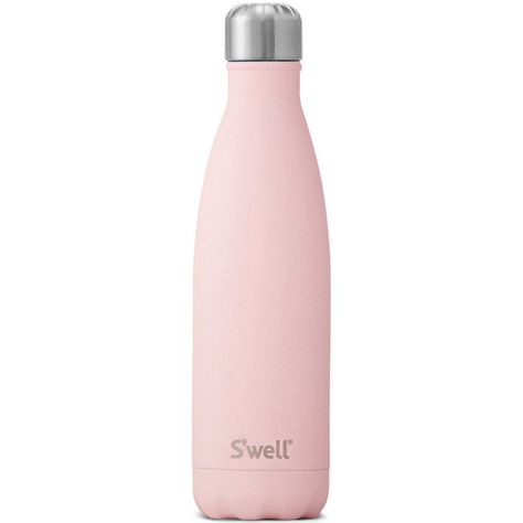 Garrafa Térmica S'Well 500 ml Sport Yoga Water Bottle, Swell Water Bottle, Swell Bottle, Pink Water Bottle, Blue Granite, Metal Water Bottle, Cute Water Bottles, Silver Caps, Topaz Color