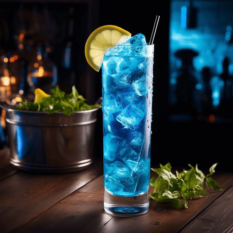 Blue Lagoon Cocktail Recipe | How to Make the perfect Blue Lagoon Drink Azul, Curacao Drink, Blue Curacao Drinks, Blueberry Martini, Blue Lagoon Cocktail, Electric Lemonade, Blue Lemonade, Spiked Lemonade, Blueberry Mojito