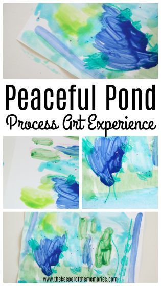 Teach little kids about pond life and pond plants with this Peaceful Pond Art for Preschoolers Invitation to Creative Process Art Experience. You're definitely going to want to check it out! #pond #pondtheme #preschoolpond Frog Process Art Preschool, Pond Life Preschool Activities Art Projects, Preschool Frog Art, Spring Process Art For Toddlers, Water Study Creative Curriculum, Bluebirds Art, Geography Preschool, Pond Life Preschool, Pond Life Theme