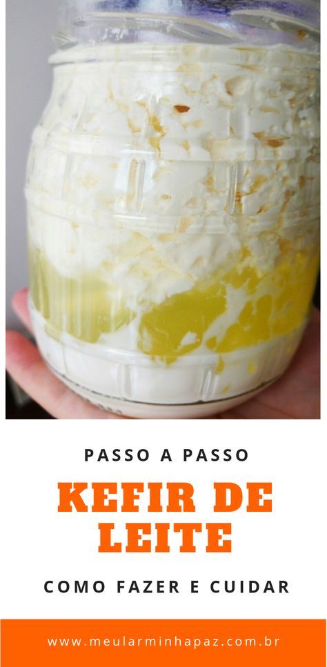 Passo a passo para fazer kefir de leite Morelia, Kefir Breakfast, Kefir Benefits, Flora Intestinal, Kefir, Vegan Paleo, Kombucha, Probiotics, Sugar Scrub