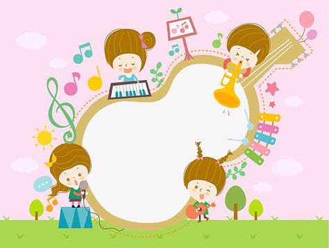 Guitar Art Painting, Music Border, Child Clipart, Acoustic Guitar Art, Child Png, Guitar Clipart, Music Notes Art, Kids Musical Instruments, Acoustic Guitar Lessons