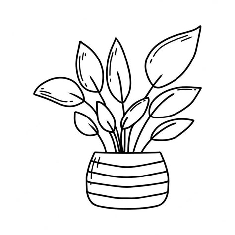 Plant Doodle, Flower Drawing Design, Simple Designs To Draw, Plant Vector, Simple Line Drawings, Doodle Style, Elementary Art Projects, Nature Drawing, Plant Drawing