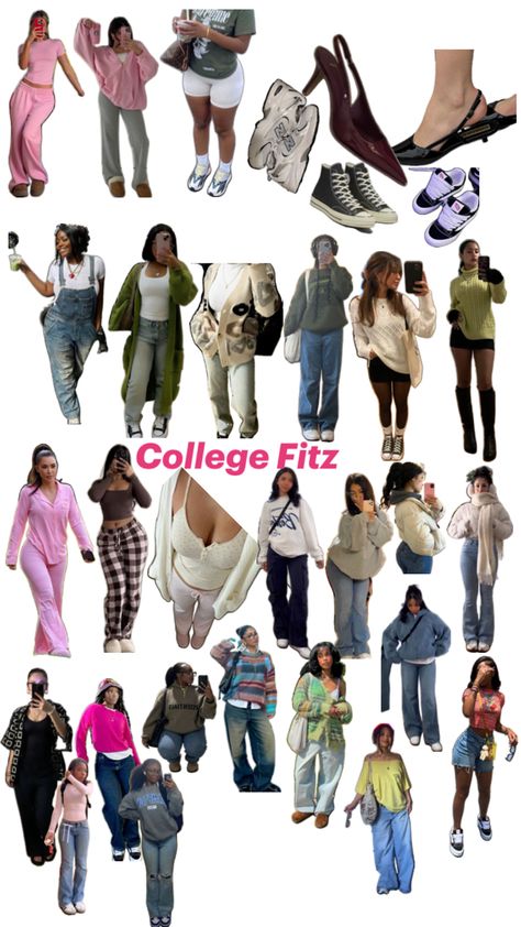 Some simple college fits to get a sense of outfits that I can see myself wearing in campus. College Campus Outfit, Campus Outfit, College Fits, College Campus, Of Outfits, Girly Outfits, Lookbook, I Can, Sense