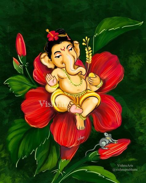 Ganesha Artwork, Ganesha Drawing, Ganesh Art Paintings, Boho Art Drawings, Kerala Mural Painting, Buddha Art Painting, Lord Ganesha Paintings, Ganesh Art, Beautiful Art Paintings