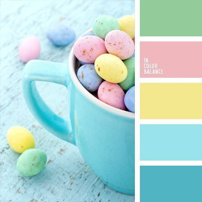 Easter Colour Palette, Colors That Go Well Together, Candy Color Palette, Easter Colours, In Color Balance, Flat Bedroom, Wall Living Room, Palette Ideas, Pastel Palette