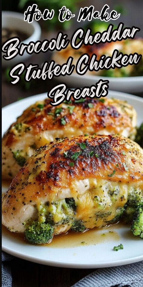 Broccoli Cheddar Stuffed Chicken Breasts Healthy Non Chicken Dinner Recipes, Stuffed Chicken With Broccoli And Cheese, Stuffed Chicken With Broccoli, Recipe Using Broccoli, Stuffed Broccoli And Cheese Chicken, Stuffed Chicken Dinner Ideas, Chicken Breast Vegetable Recipes, Brocolli Stuffed Chicken, Stuffed Chicken Breast Broccoli And Cream Cheese