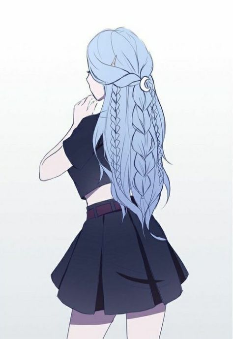 An Anime, Blue Hair, Books Wattpad, Braids, Wattpad, Hairstyles, Books, Hair, Anime