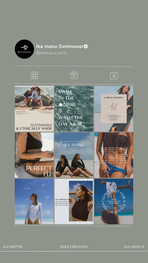 Swimwear instagram feed design aesthetic Swimwear Social Media Design, Swimwear Graphic Design, Beach Social Media Design, Swimwear Instagram Feed, Swimwear Marketing, Minimal Swimwear, Swimwear Instagram, Instagram Feed Design, Dippin Daisys