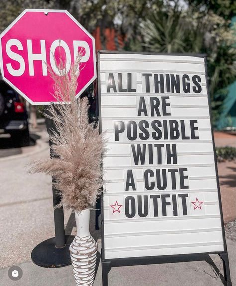 Boutique Sign Board Design, Thrift Pop Up Shop, Store Signs Ideas Retail, Shop Stop Sign, Boutique Signs, Birthday Chalkboard Art, Sidewalk Chalkboard Sign, Booth Display Ideas Diy, Sidewalk Signs