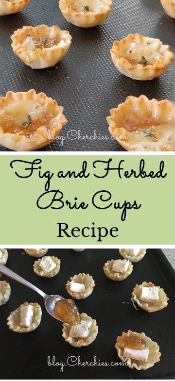 Fig and Herbed Brie Cups Recipe- Phyllo cups filled with creamy Brie, Cherchies®️ Garlic Seasoning and Fig Preserves. Sweet, savory, and delicious appetizers. Brie Cups, Savory Recipes Dinner Ideas, Creamy Brie, Butter Beans Recipe, Fig Preserves, Healthy Appetizers Easy, Christmas Appetizers Easy, Phyllo Cups, Delicious Appetizers