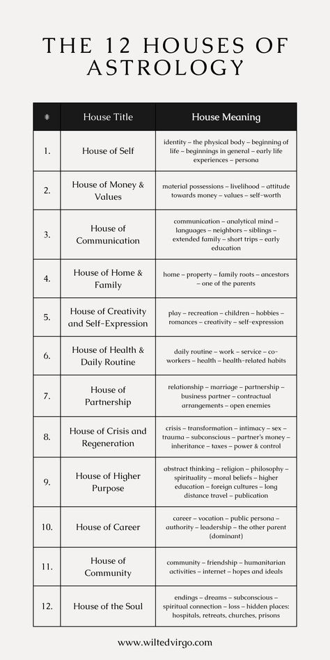 The 12 Houses of Astrology (Cheat Sheet) Astrology 12 Houses, The 12 Houses Of Astrology, Astrological Houses Explained, 12 Houses Astrology Meaning, House Meanings Astrology, Astrology Houses Meaning, Astrology Houses Explained, House Astrology Meaning, 10th House Astrology