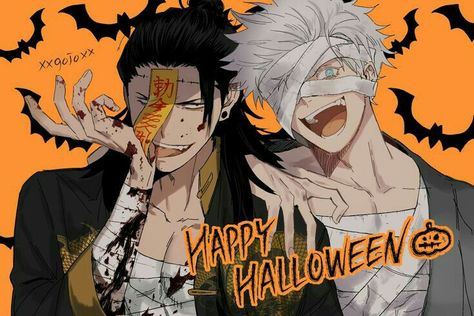 Jjk Halloween Pfp, Jjk Halloween, Anime Halloween, Matching Halloween, Halloween Icons, Halloween Drawings, Music Design, Halloween Wallpaper, Jujutsu Kaisen