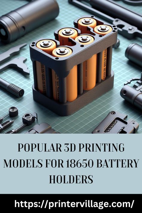 18650 Battery Holder 3D Print: The Ultimate Guide for DIY Enthusiasts 3d Printed Tools, 3d Printing Ideas Useful, 3d Print Ideas, Useful 3d Prints, 3d Things, Battery Holders, Electronic Projects, 3d Files, 3d Modeling Software