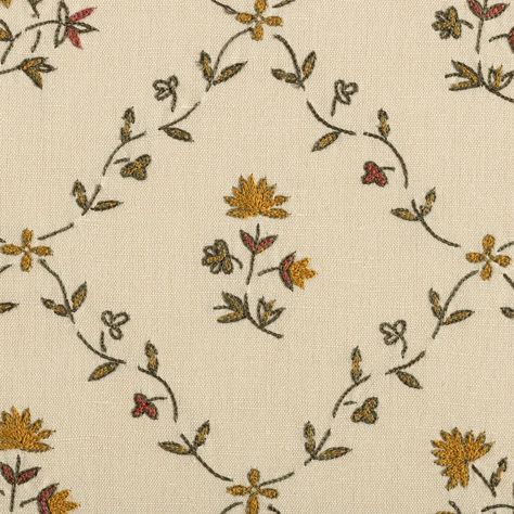 Chelsea Textiles | Tiny Trellis in Gold | Small Sprigs | Fabrics Chelsea Textiles Fabrics, Bedhead Design, Chelsea Textiles, Creole Cottage, Ornament Drawing, Dream Aesthetic, Krishna Painting, Stripe Silk, Faux Bamboo