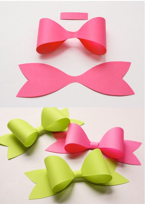 How to make a paper bow Easiest Origami, Paper Bows Diy, Tulip Origami, Paper Bows, Easy Origami For Kids, Projek Menjahit, Origami Ball, Bow Template, Paper Bow