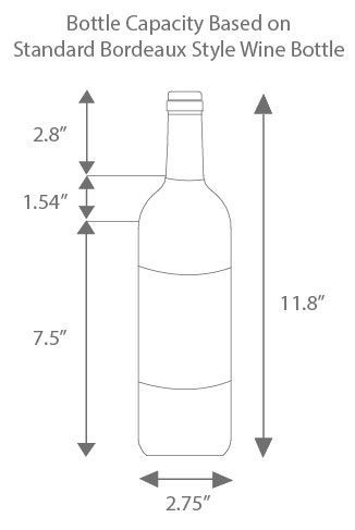 Dimensions of a Standard Bordeaux Bottle Wine Bottle Dimensions, Wine Rack Plans, Built In Wine Cooler, Rustic Wine Racks, Bordeaux Wine, Wine Refrigerator, Wine Bottle Labels, Wine Collection, Wine Bottle Holders