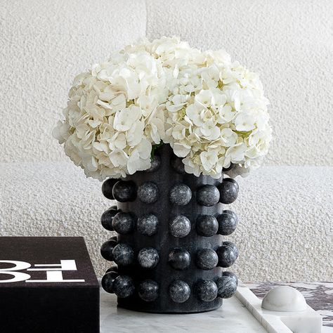 The Jennifer Wagner Schmidt Collection | MATERIAL Bespoke Stone + Tile Marble Vase Centerpiece, Boston House, Statement Vase, Bubble Vase, Marble Accessories, Cooler Designs, Stone Vase, Marble Vase, Black Vase