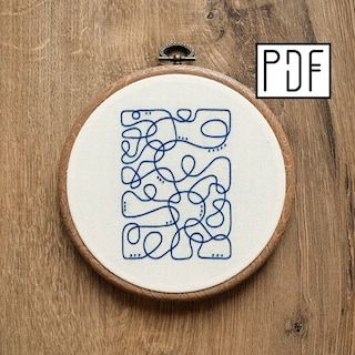 Modern Hand Embroidery Patterns, Modern Hand Embroidery, Abstract Embroidery, Digital Embroidery Patterns, Hand Embroidery Pattern, Hand Embroidery Art, Muslin Fabric, Modern Embroidery, Embroidery Hoop Art