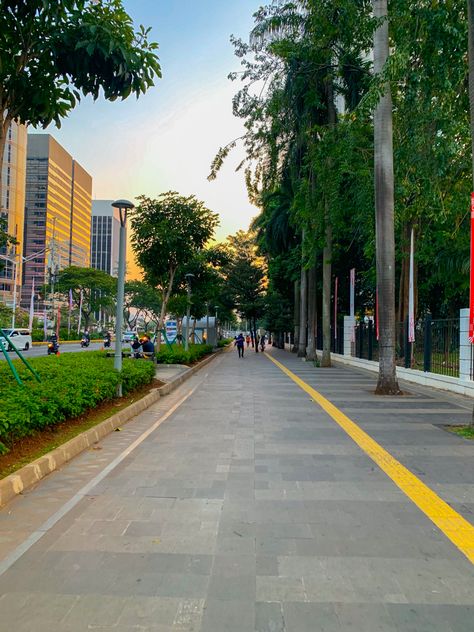 Sudirman street in afternoon ❤️ Street Background For Editing, Jakarta City, Street Background, Zepeto Background, Beach Background Images, Edit My Photo, Aesthetic White, Beach Background, Landscape Background