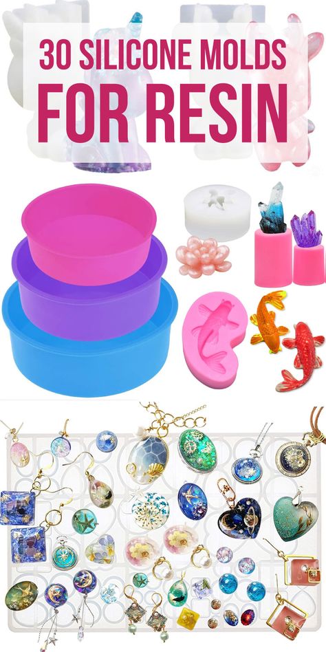 Where To Buy Resin Molds, Molds For Resin Jewelry, Resin Craft Molds, Silicon Molds For Resin, Diy Resin Molds Ideas, How To Make Your Own Silicone Molds, Resin Molds Ideas, Epoxy Resin Rings, Resin Molds Diy