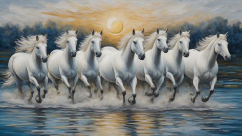 Seven, 7, white horses, running horses, horses, landscape, painting, sun, water, trees, clouds, buy, sell 9 Horses Running Painting, 7 Running Horses With Sunrise, 7 Horse Running Wallpaper, Seven Horses Painting Hd, 7horses Painting, Seven Horses Wallpaper Hd, 7 Horses Running Painting Full Hd, Seven Running Horses Wallpaper, Running Horse Wallpaper Hd