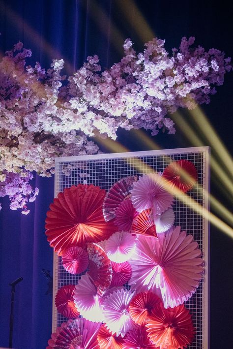 Cherry Blossom Event Decor, Cherry Blossom Event, Japanese Party Decor, Cherry Blossom Party Theme, Japanese Backdrop, Cherry Blossom Backdrop, Chinese Cherry Blossom, Mesh Backdrop, Cherry Blossom Party