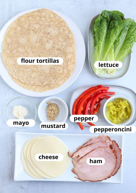 This easy Ham and Cheese Wrap is a super quick and healthy lunch that punches above its weight in terms of effort vs taste experience. Using a variety of textures and colors does the trick! Make it low-carb or gluten-free if you like, with the right kind of tortilla. Ham And Cheese Wraps, Healthier Dinners, Cheese Wraps, Protein Wraps, Coconut Wraps, Wraps Recipes Healthy, Nutritious Lunch, 20g Of Protein, Tortilla Wrap