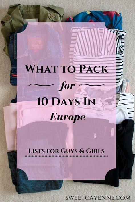 10 Days In Europe, Morocco Packing List, Backpacking Europe Packing, Rv Packing List, Beach Travel Essentials, Europe Packing, Printable Packing List, Packing Essentials List, Backpacking Europe Packing List