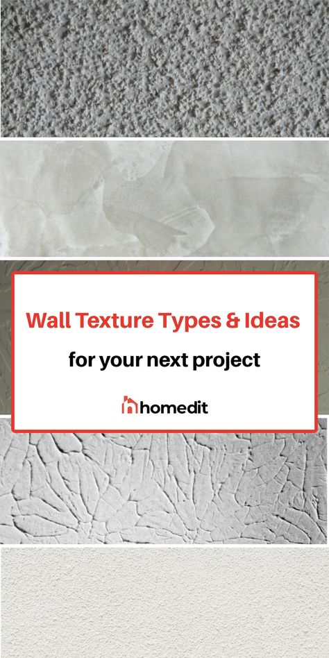 With many wall texture types available, finding one that’s perfect for your living space can be a challenge. Paint Textures For Walls, Comb Texture Wall, Spray Texture Walls, Wall Texture Ideas, Interior Texture Walls, Wall Texture Types, Spray Plaster, Drywall Texture, Texture Words