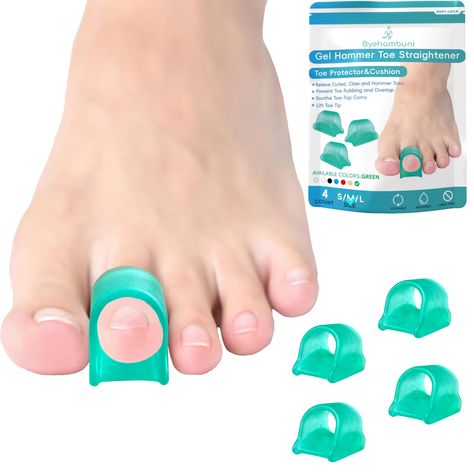 PRICES MAY VARY. 【Say Goodbye to Hammer Toe】The Byehambuni hammer toe corrector effectively tackles and eases problems related to hammertoes, claw toes, and curled toes. It can also work as a toe separator, helping restore healthy feet 【Toe Alignment and Pressure Relief】Keep your toes properly aligned and straight while lifting toe tips to reduce and relieve pressure and discomfort caused by bent toe joints 【Toe Protection and Comfort】Byehambuni hammer toe straightener protects your toes from fr Hammer Toe Correction, Nail Guards, Toe Straightener, Toe Separator, Skin Remedies, Foot Pain, Personal Hygiene, Hair Clippers, Beauty Supply