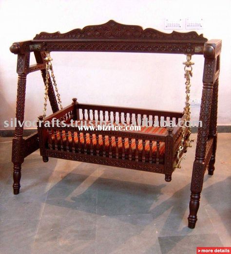 Cool Baby Jhula Designs, Wooden Jhula, Wooden Rocking Cradle, Krishna Jhula Wooden, Baby Cradle Plans, Baby Cradle Bedding, Cradle Decoration, Baby Cradle Wooden Indian, Wooden Baby Crib