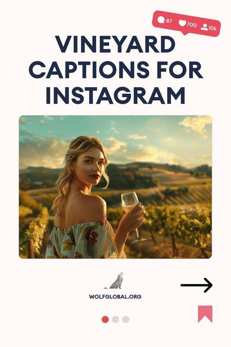 Promotional graphic for vineyard captions on Instagram with a woman holding a glass of wine.
A colorful checklist of wine-related experiences with emojis and a "Get 100+ More" button.
A smiling woman with a laptop surrounded by social media engagement icons and advertising text. Vineyard Captions Instagram, Winery Quotes Instagram, Vineyard Quotes, Winery Quotes, Wine Captions Instagram, Tour Quotes, Vineyard Outfit, Couple Instagram Captions, Marthas Vinyard