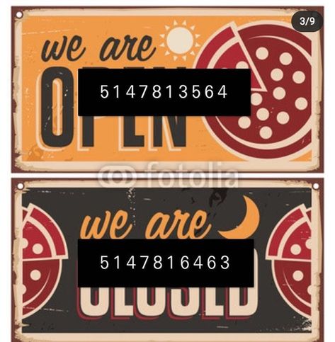 Bloxburg Town Signs Codes, Under Construction Bloxburg Decal, Bloxburg Do Not Enter Sign, Retro Cafe Bloxburg, Open Sign Bloxburg Code, Bloxburg Bakery Sign Decals, Pizza Place Decals Bloxburg, Bloxburg Red Wallpaper Codes, Bloxburg Resturant Decals Codes