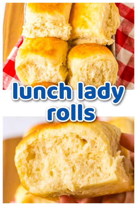 Lunch Lady Rolls, School Rolls Recipe, Easy Yeast Rolls, Fast Appetizers, School Lunch Recipes, Cafeteria Food, Homemade Rolls, Best Bread Recipe, Lunch Lady