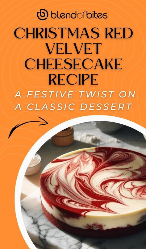 This Christmas Red Velvet Cheesecake recipe combines the rich flavors of red velvet cake with the creamy goodness of cheesecake, resulting in a show-stopping dessert that will impress your family and friends.I first discovered this recipe during a holiday gathering with friends, and it has since become a staple in my Christmas dessert repertoire. Red Velvet Cheesecake Recipe, Christmas Red Velvet, Christmas Cheesecake, Velvet Cheesecake, Velvet Cake Recipes, Red Velvet Cheesecake, Christmas Cake Recipes, Cheesecake Cake, Christmas Dessert