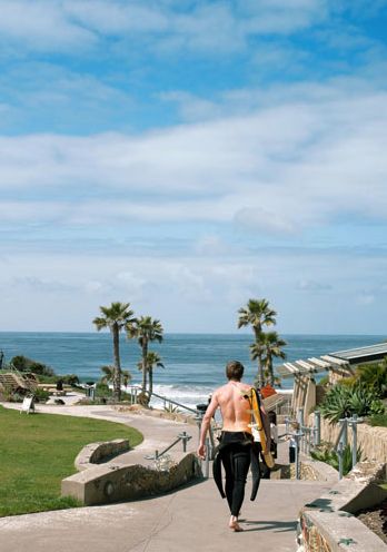 Grab your board and head to the protected inlet of Fletcher Cove on Solana Beach. Solana Beach California, San Diego Travel, Solana Beach, California City, San Diego Beach, Surf Trip, California Love, Beach Lifestyle, California Dreaming